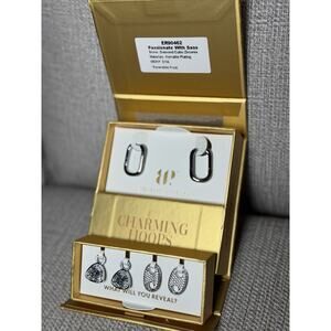 Bomb Party Charming Hoops ER90462 Passionate With Sass - Diamond CZ Hematite